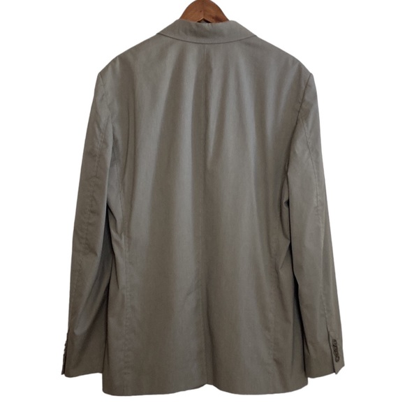 John Varvatos Blazer Mens 40 Gray Stripe Single Breast Light Unstructured Jacket - Picture 3 of 15
